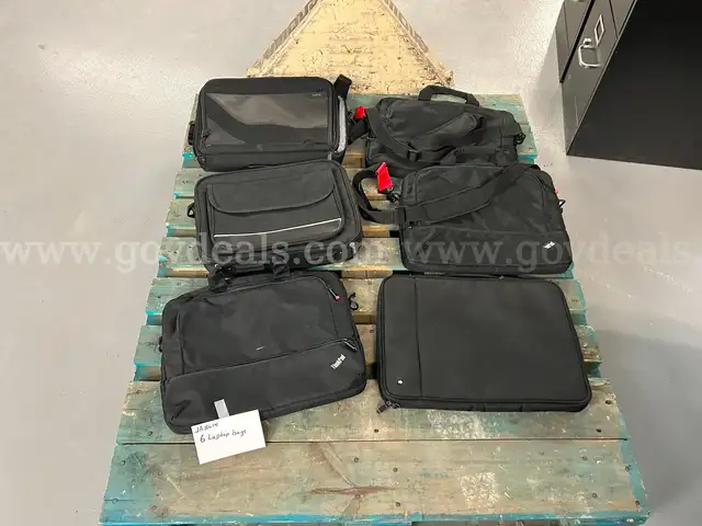 6 assorted laptop bags