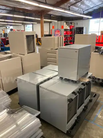 Surplus Office Furniture &#x2013; 7 Mobile Cabinets (2 Drawers Each)