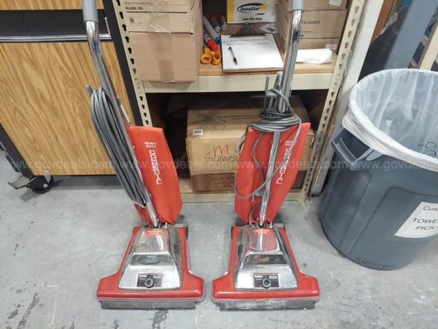 LOT OF 2 SANITAIRE by ELECTROLUX HEAVY DUTY COMMERCIAL VACUUMS | AllSurplus