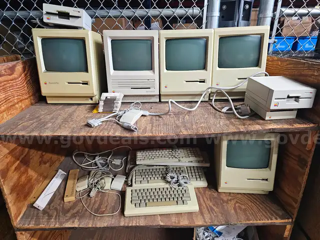 Lot of Vintage Apple Computers and Monitors