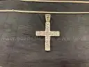 Diamond Cross Pendant with 40 in. Chain