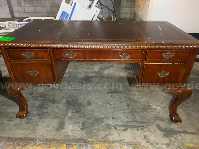 Desk, Wooden Curved Legs