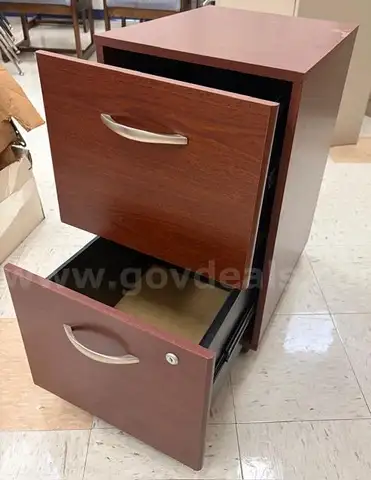 2 drawer filing wooden cabinet