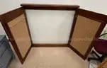 marker board in wood cabinet
