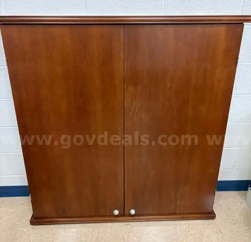 marker board in wood cabinet