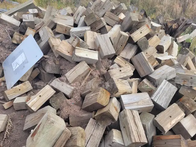 Large Stack of 8x6x12 Wood Blocks