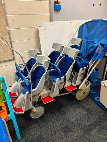 Early Childhood Equipment: Changing Tables, Cribs, Chairs, 6-seat Stroller, etc.