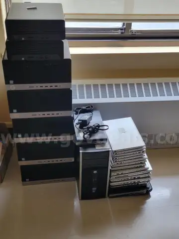 One lot containing 16 laptops, 9 Desktop.