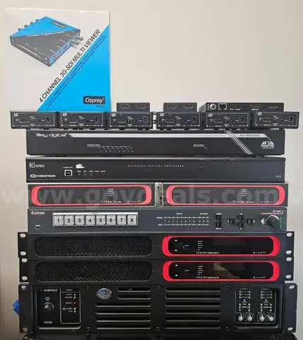 Assortment of A/V Equipment - Tesira Extron Crestron
