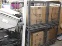 Cages, carts, metal shelving, misc