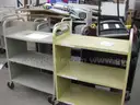 Cages, carts, metal shelving, misc