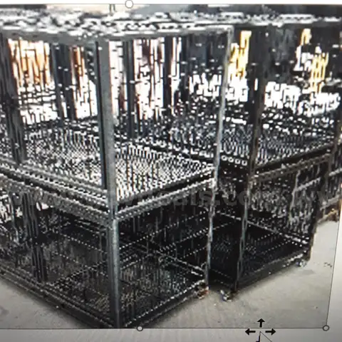 Cages, carts, metal shelving, misc