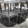 Cages, carts, metal shelving, misc
