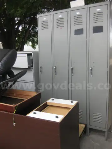 Chairs, File cabinets, lockers, miscellaneous items