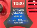 Toro Power Clear 621 R Snow Blower (lot #1)