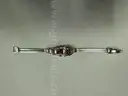Retro Ruby 14k White Gold Covered Wristwatch