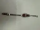 Retro Ruby 14k White Gold Covered Wristwatch