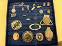 Collection of Sterling and Silver Items Including Jewelry and Accessories