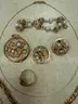 Collection of yellow gold jewelry, various pieces including 14k and 10k items