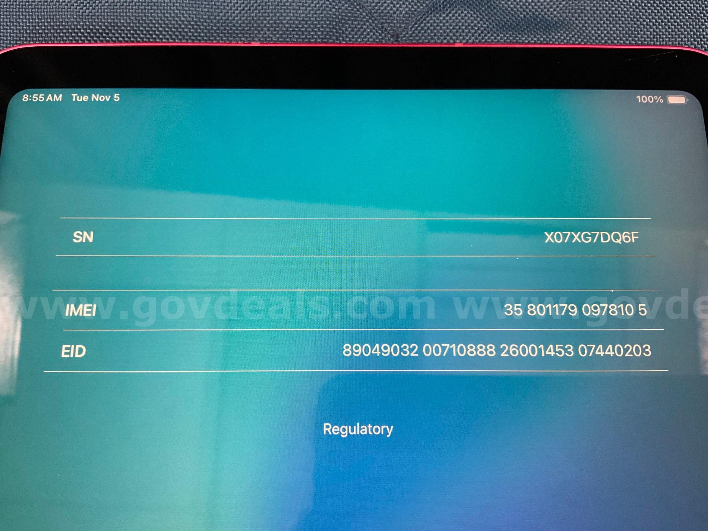 Apple iPad 10th Gen A2757 256gb (User Locked), IMEI