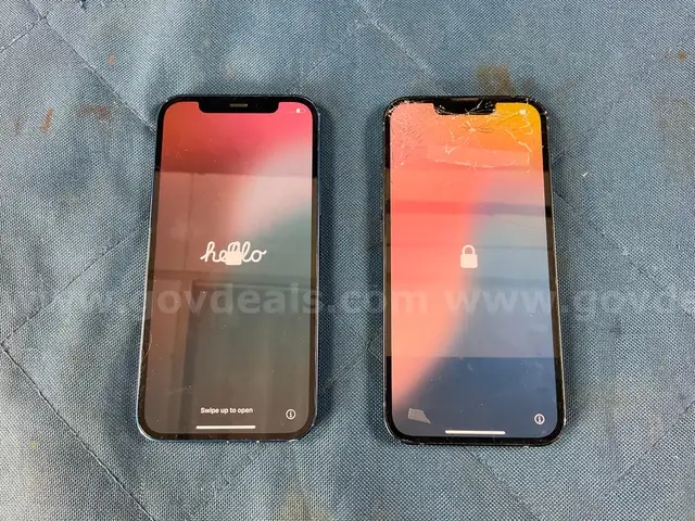 2 - Apple iPhones (User-Locked) Both Power On