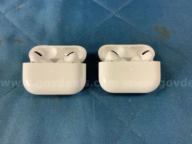 2 - Apple AirPods Pro Gen 1 with MagSafe Charging Case Model A2190, Both Power On