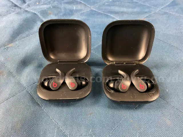 2 - Apple Beats Fit Pro True Wireless Noise-Canceling Bluetooth Earbuds Model A2578, Both Power On