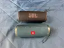2 - JBL Bluetooth Speakers, Both Power On: 1 - Flip 5 and 1 - Flip 6