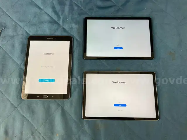 3 - Samsung Tablets (User Locked) All Power On