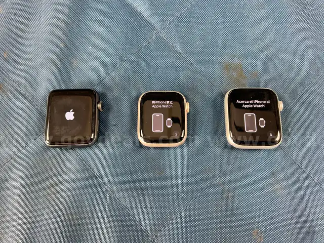 3 - Apple Watches (Unlocked) without Bands Series 7, 3 and SE, All Power On