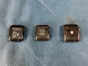 3 - Apple Watches (User Locked) without Bands Series 3 and SE, All Power On