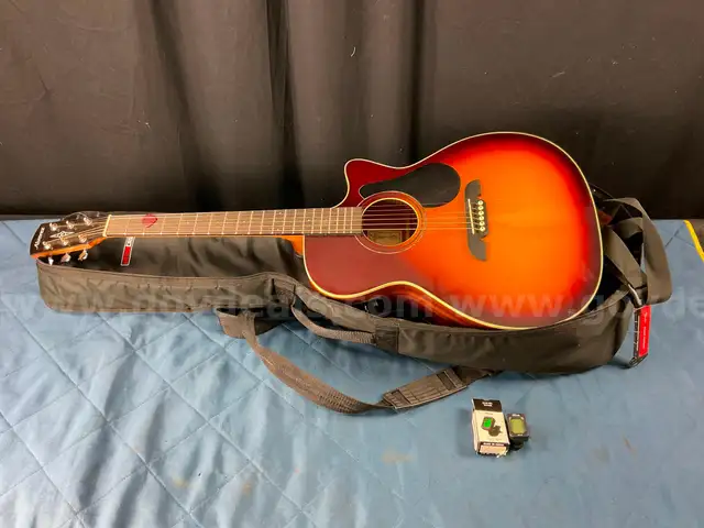 Alvarez Acoustic Electric Guitar Model RG260CESB with Fender Strap and Gator Cases Storage Bag