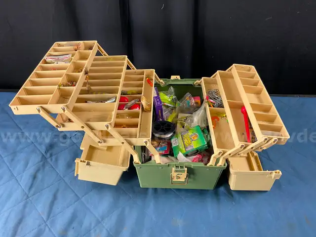 Plano Fishing Tackle Box Model 8606 with Misc. Fishing Gear