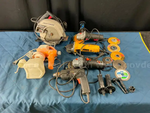 Lot of Misc. Corded Power Tools, Untested: Includes Craftsman, Black &#x26; Decker, DeWalt and More