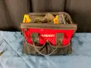 Husky Tool Bag with 3 - DeWalt Power Tools and 1 - Charger, All Power On