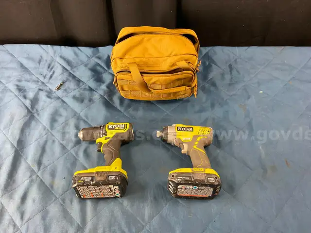 CoreFlex Tactical Bag with 2 - Ryobi Cordless Power Tools and Batteries, Both Power On