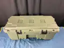 Plano Molding Wheeled Storage Trunk Model 1819 with Misc. Vehicle Roadside Assistance Tools