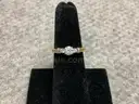 Gold Ring with Diamonds, 3.28g Total Weight, Ring Size 5.5