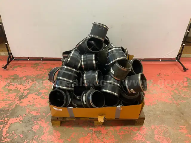Pallet of Misc. Flexible Couplings, Sizes Vary