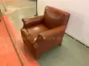 Unbranded Leather Armchair, 35&#x22; x 38&#x22; x 35&#x22;