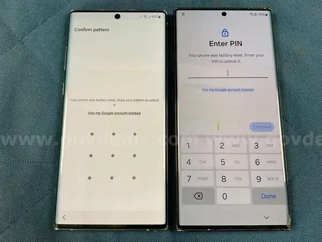 2 - Samsung Cell Phones (User-Locked) Both Power On