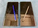 2 - Samsung Cell Phones (User-Locked) Both Power On