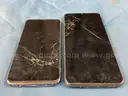 2 - Samsung Cell Phones (User-Locked) Both Power On