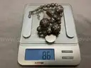Sterling Silver Necklace, Total Weight 86g, Length 21&#x22;