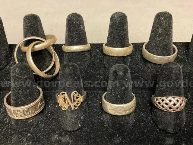 10 - Sterling Silver Rings, Total Weight 53g