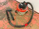 Ridged Shop Vacuum Model WD09450, Powers On (Tape on Hose, Missing Wheel)