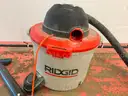 Ridged Shop Vacuum Model WD09450, Powers On (Tape on Hose, Missing Wheel)