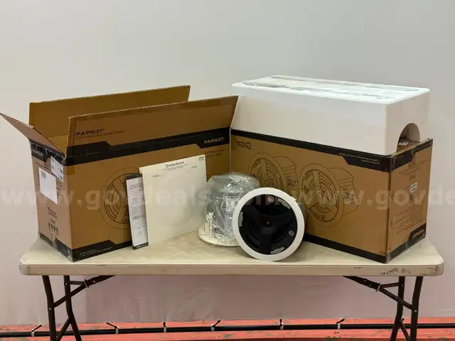 4 - 6.5&#x22; Coaxial Ceiling Speaker System, Model FAP63T in Box with Hardware (Untested)