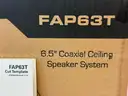 4 - 6.5&#x22; Coaxial Ceiling Speaker System, Model FAP63T in Box with Hardware (Untested)