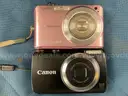 2 - Digital Cameras: Canon PowerShot A3300 IS, Model PC 1589 &#x26; Casio Exilim EX-X1080